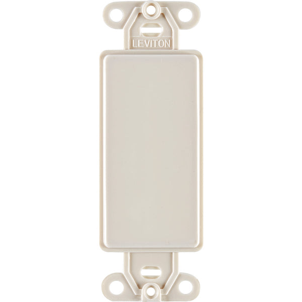 Leviton Decora QuickPort Light Almond Blank Wall Plate Insert