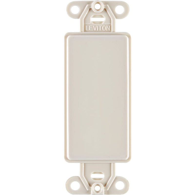 Leviton Decora QuickPort Light Almond Blank Wall Plate Insert