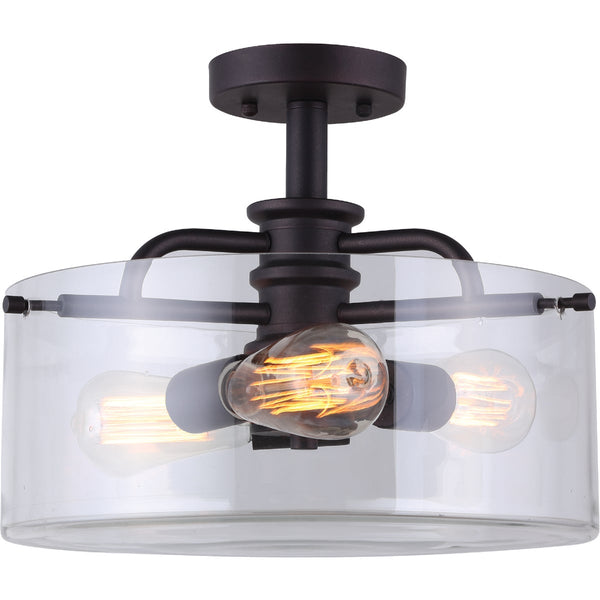 Home Impressions Albany 14 In. Oil Rubbed Bronze Incandescent Semi-Flush Mount Light Fixture