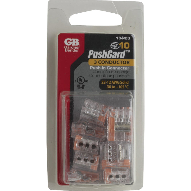 Gardner Bender PushGard 3-Port 600V Push-In Connector (10-Pack)