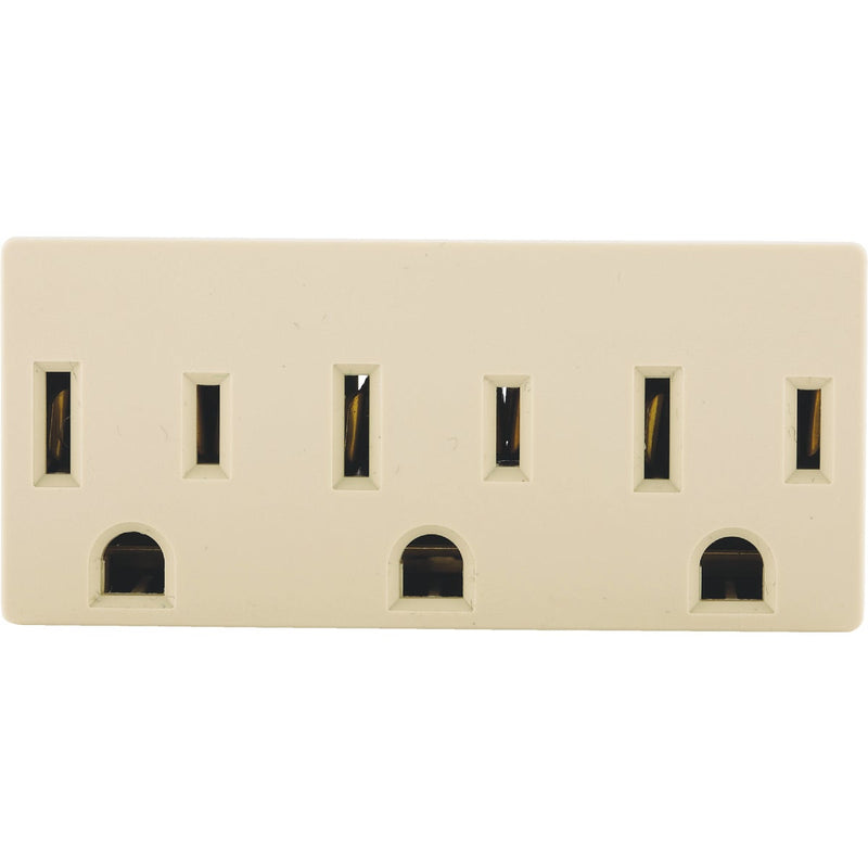 Leviton Ivory 15A 3-Outlet Tap