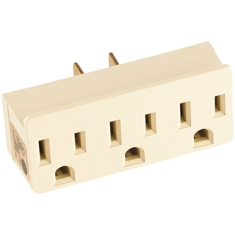 Leviton Ivory 15A 3-Outlet Tap