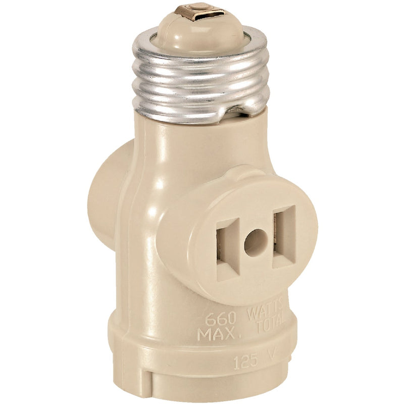 Leviton Ivory 125V Socket Adapter