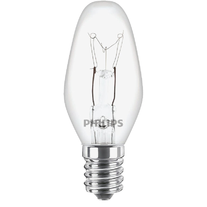 Philips 7W Clear Candelabra C7 Incandescent Night Light Bulb (4-Pack)