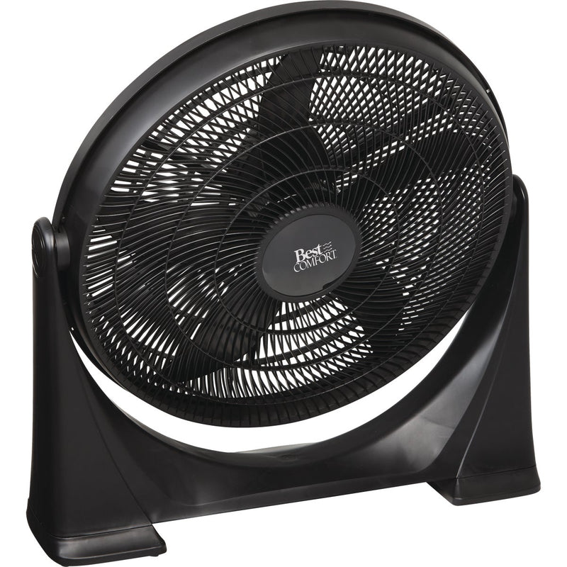 Best Comfort 20 In. 3-Speed Black Floor Fan