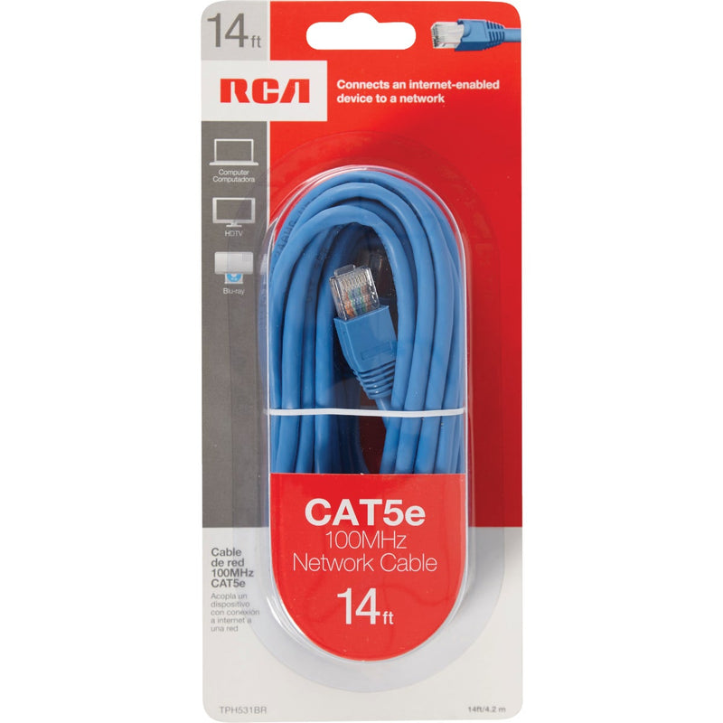 RCA 14 Ft. CAT-5 Blue Network Cable