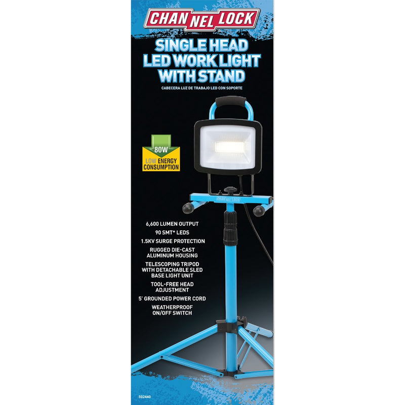 Channellock 6600 Lm. LED Tripod Stand-Up Work Light