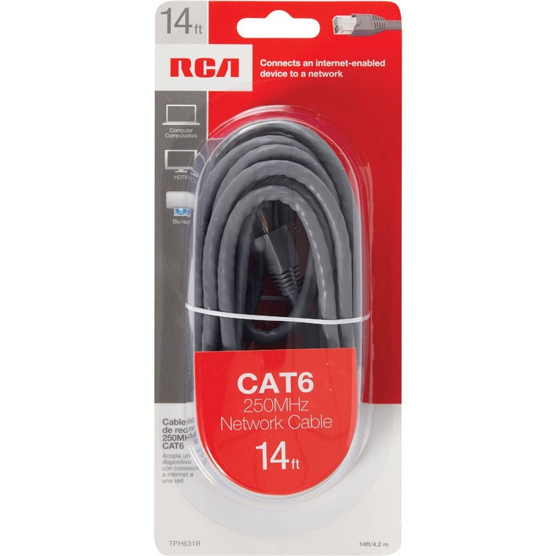 RCA 14 Ft. CAT-6 Gray Network Cable