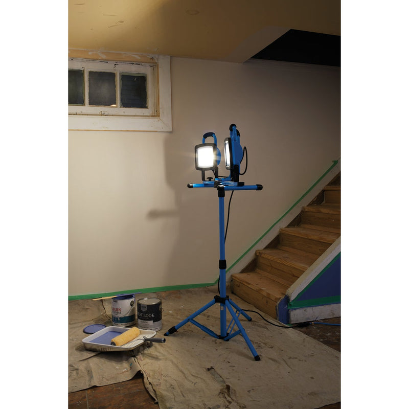 Channellock 13,200 Lm. LED Twin Head Tripod Stand-Up Work Light