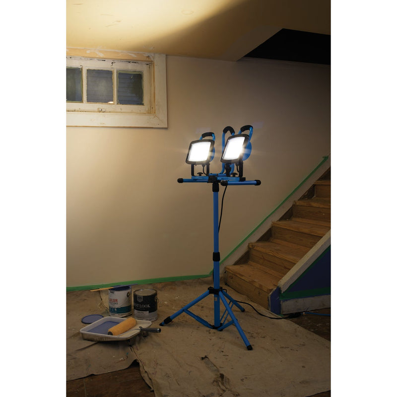 Channellock 13,200 Lm. LED Twin Head Tripod Stand-Up Work Light