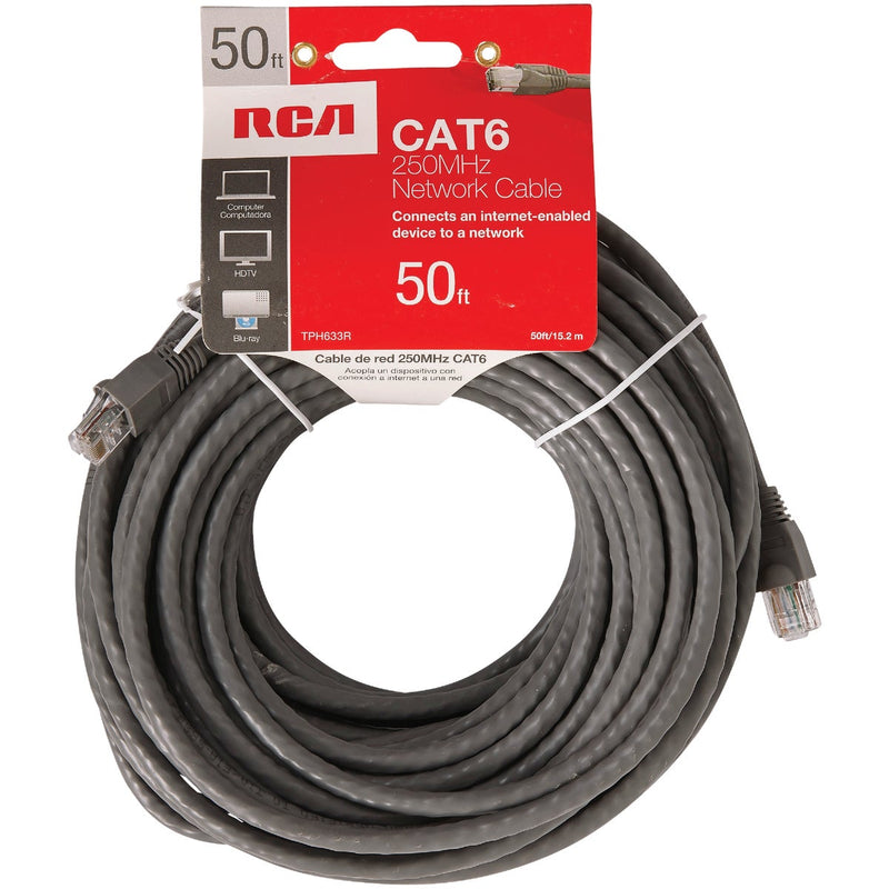 RCA 50 Ft. CAT-6 Gray Network Cable