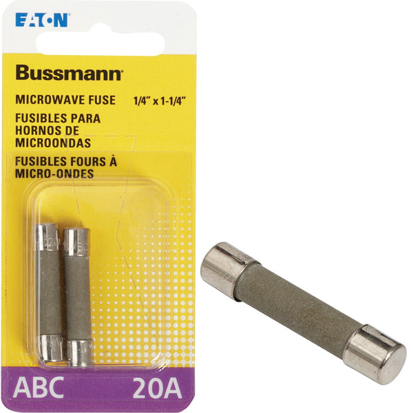 Bussmann 20A ABC Ceramic Tube Electronic Fuse (2-Pack)