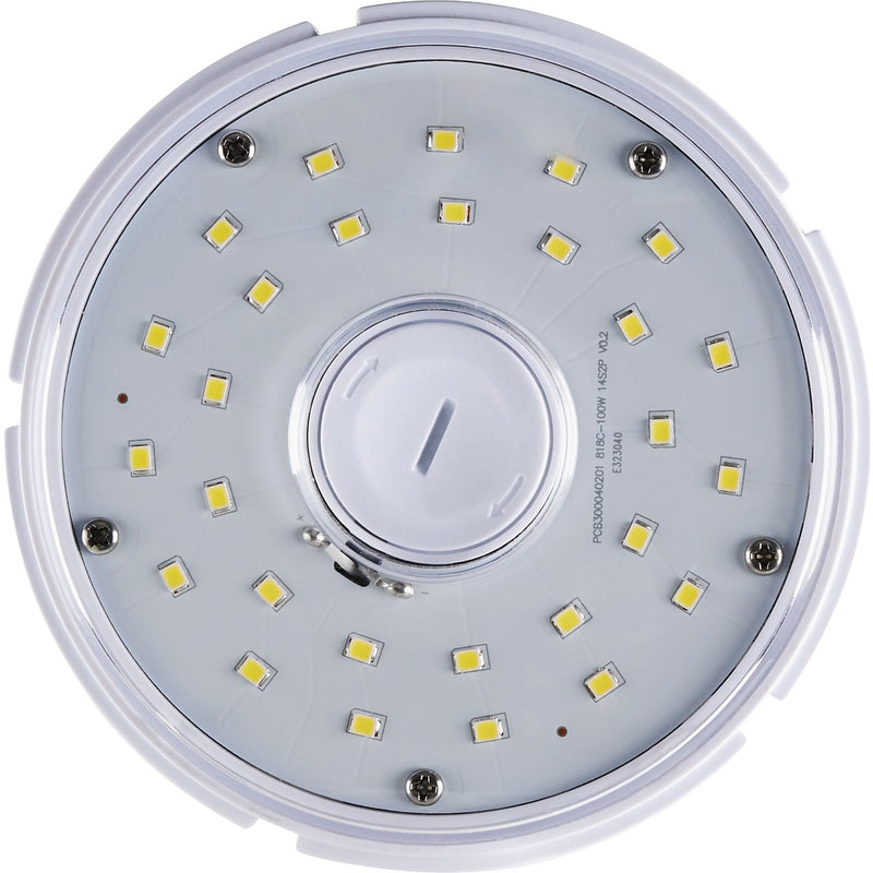 Satco Hi-Pro 400W HID Equivalent Clear Corn Cob Mogul Extended Base LED High-Intensity Light Bulb w/Safety Chain