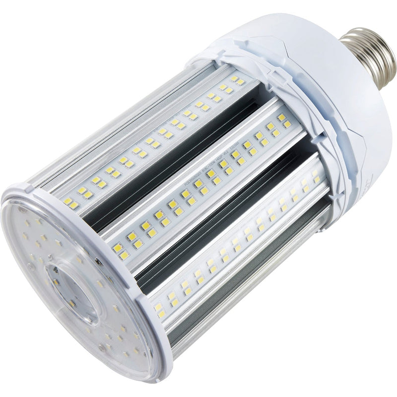 Satco Hi-Pro 400W HID Equivalent Clear Corn Cob Mogul Extended Base LED High-Intensity Light Bulb w/Safety Chain