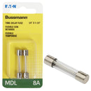 Bussmann 8A MDL Glass Tube Electronic Fuse (2-Pack)