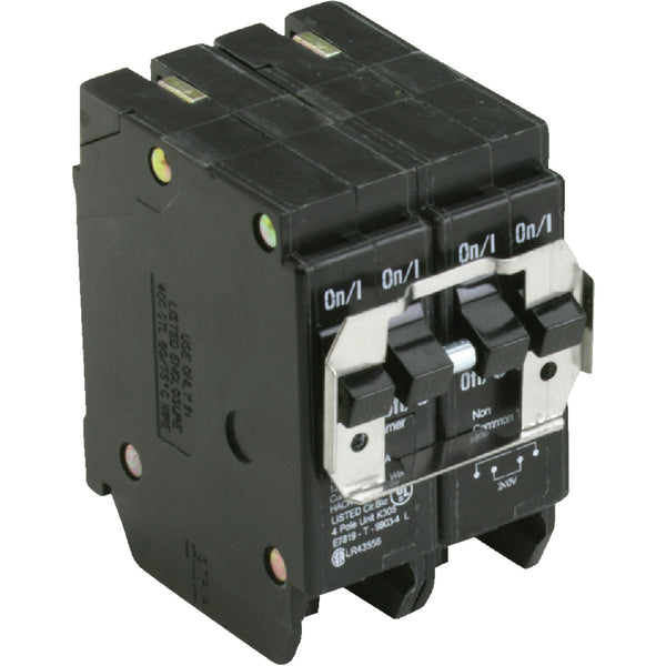 Eaton BQ 20A/30A Quad-Pole Independent Trip Quadplex Circuit Breaker