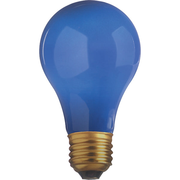 Satco 25W Ceramic Blue Medium A19 Incandescent Party Light Bulb