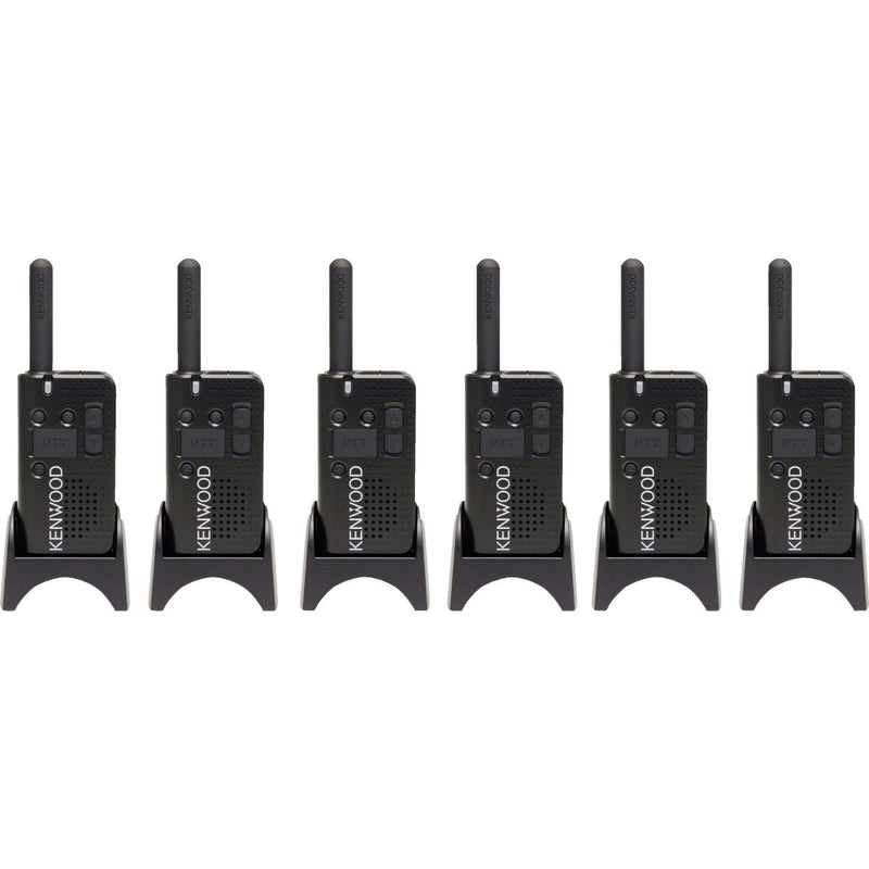 Kenwood Pro-Talk 4-Channel Black 1.5W UHF Analog Compact Business 6-Unit Radio Kit