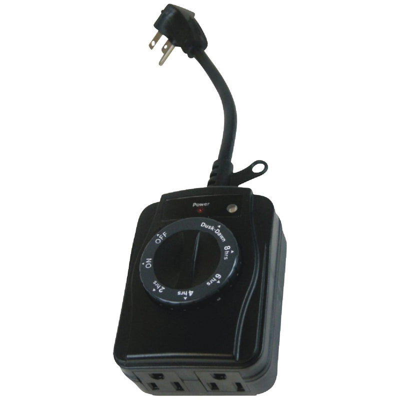 Prime 15A 125V 1875W Black Outdoor Countdown Timer with Photosensor