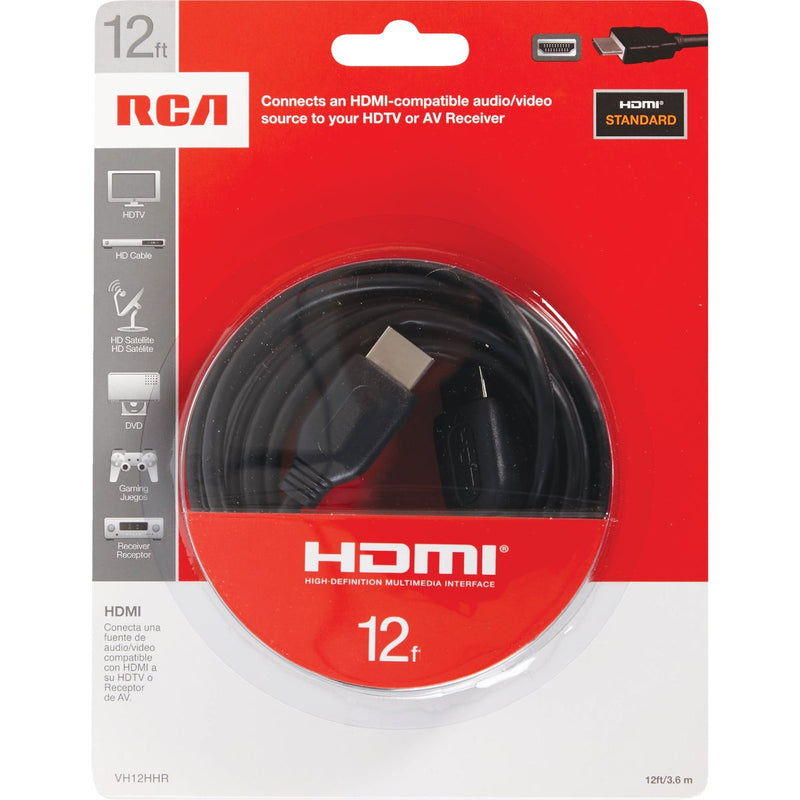 RCA 12 Ft. Black Standard HDMI Cable