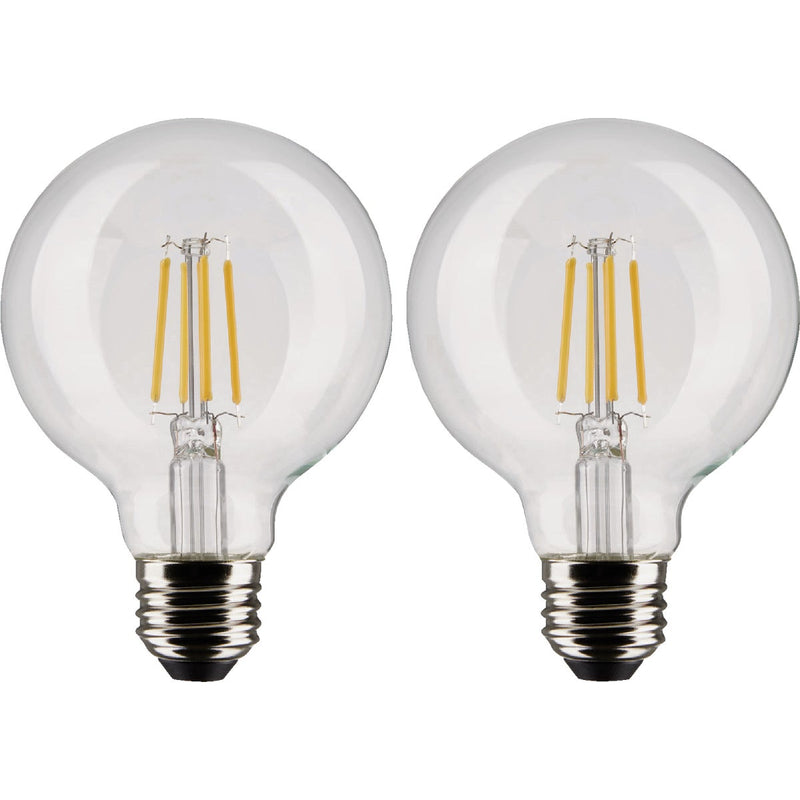 Satco Nuvo 40W Equivalent Warm White G25 Medium Clear LED Decorative Light Bulb (2-Pack)