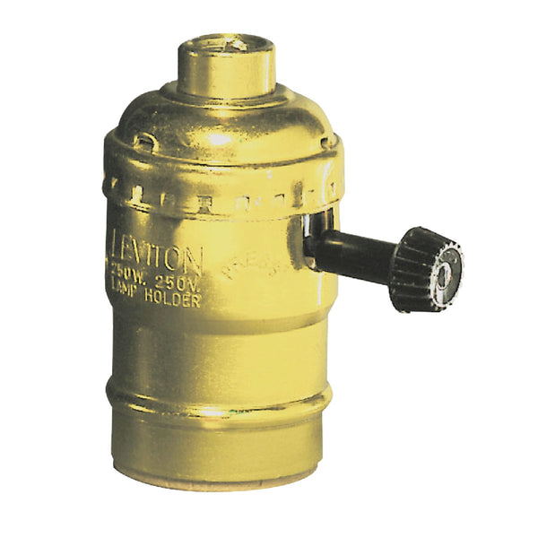 Do it Turn-Knob Medium Base Polished Gilt Lamp Socket