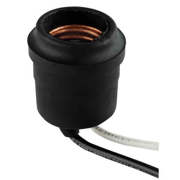 Do it Weatherproof Medium Base Black Lamp Socket