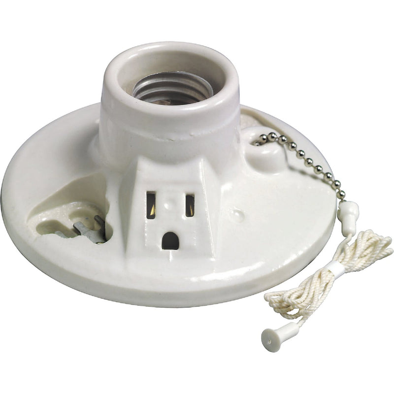 Leviton White Porcelain Incandescent Lampholder