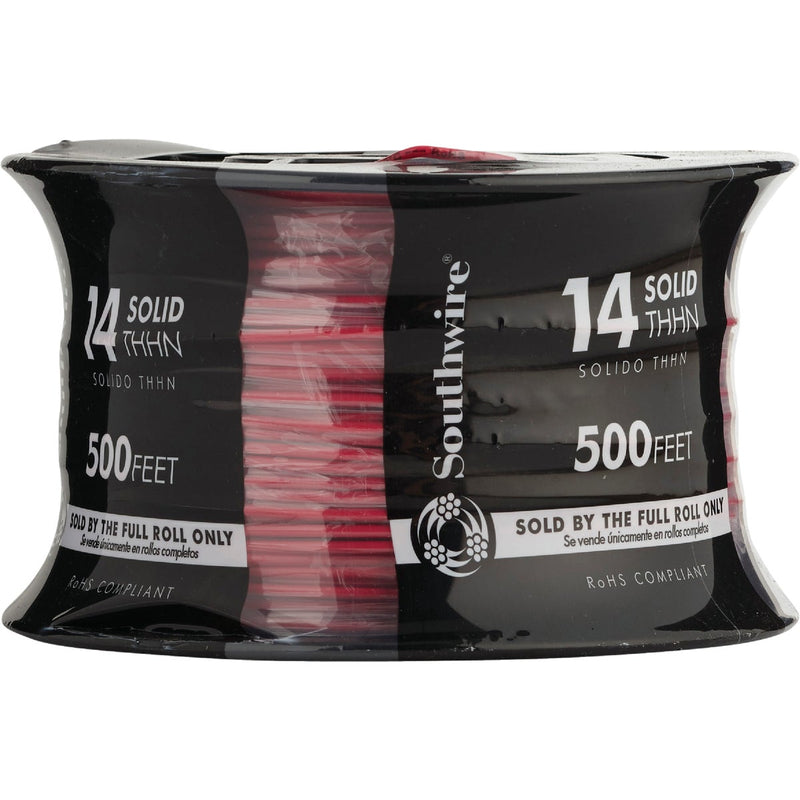 Southwire 500 Ft. 14 AWG Solid Red THHN Electrical Wire