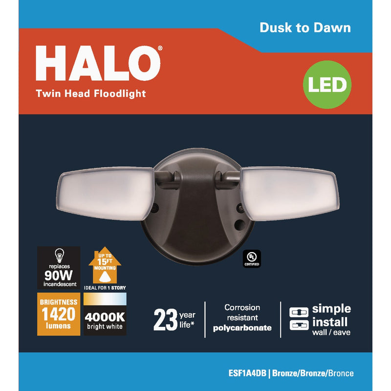 Halo Bronze Dusk to Dawn 15W LED Floodlight Fixture