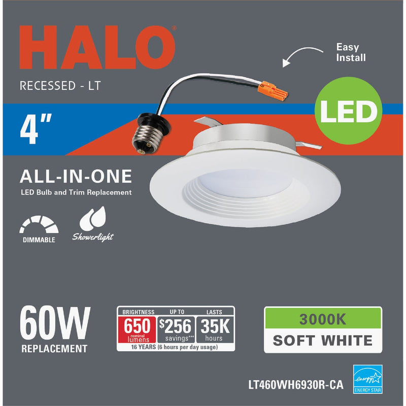 Halo 4 In. New Construction/Remodel Retrofit LED Recessed Light Fixture, 554 Lumens (California Compliant)