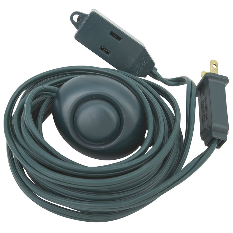 Do it 15 Ft. 18/2 Green Extension Cord with Foot Switch