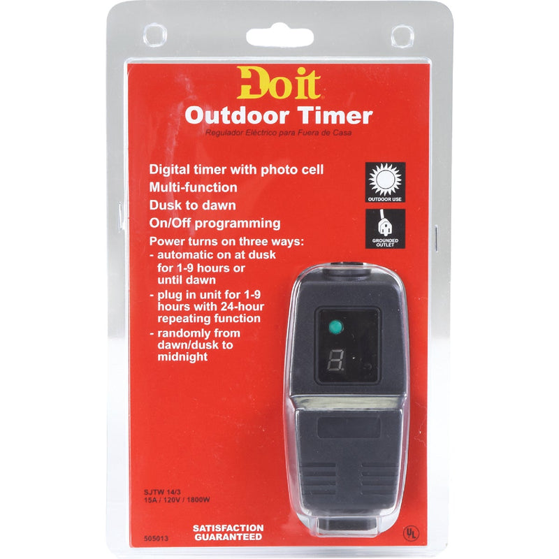 Do it 15A 120V 1800W Black Outdoor Timer