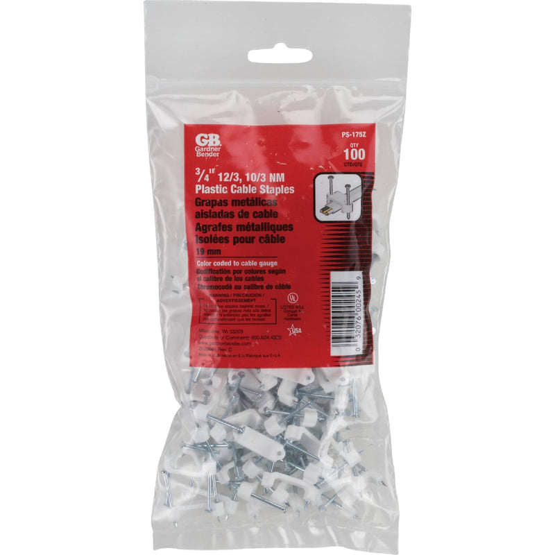 Gardner Bender 3/4 In. x 3/8 In. Poly Cable Staple (100-Count)