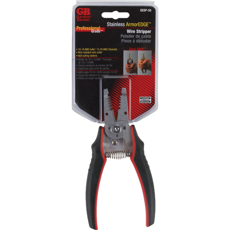 Gardner Bender 6-1/2 In. 10 to 18 AWG Solid, 12 to 20 AWG Stranded Armor Edge Cable Stripper