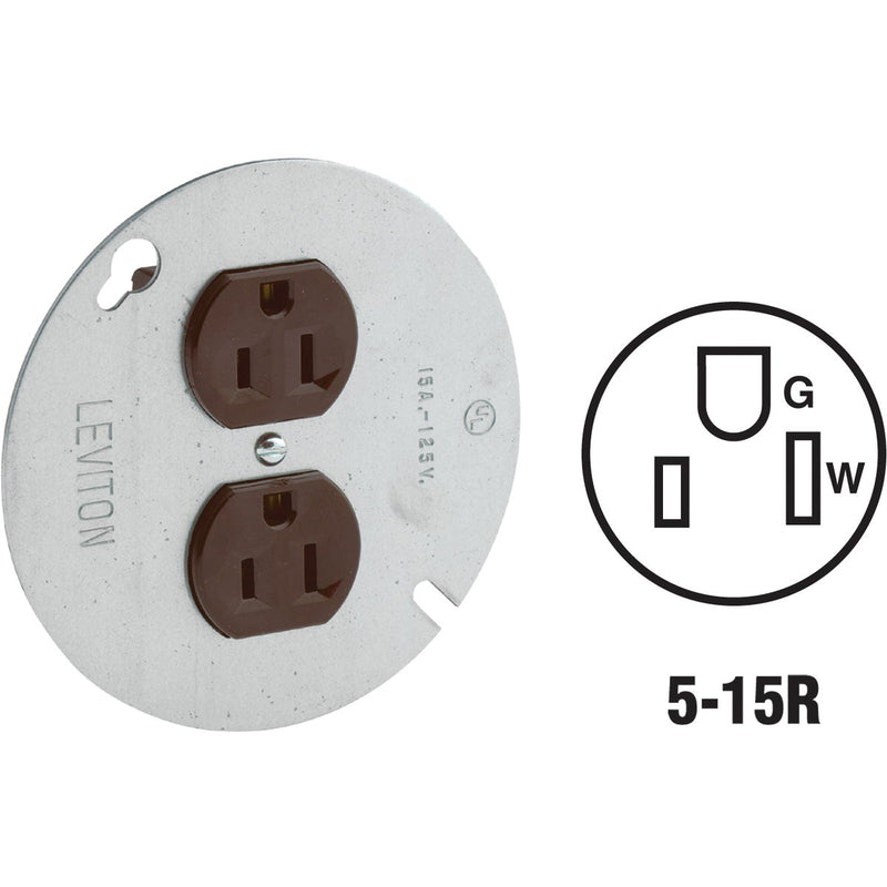 Leviton 4 In. Brown Round Box Cover