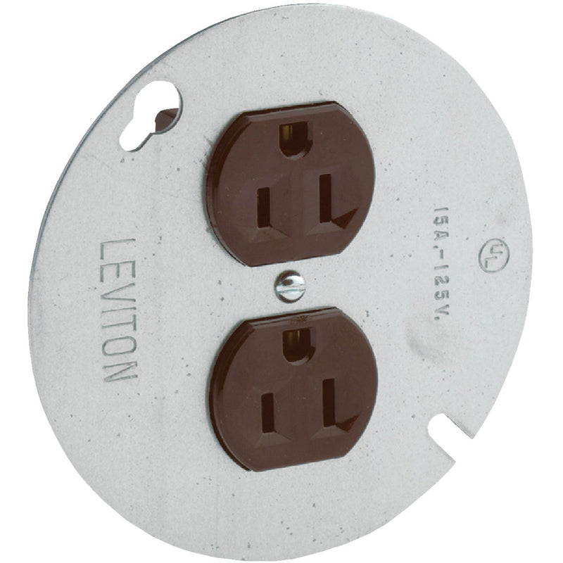 Leviton 4 In. Brown Round Box Cover