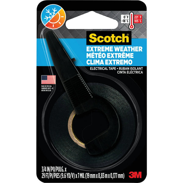 Scotch Extreme Weather 3/4 In. x 350 In. Vinyl Electrical Tape with Dispenser
