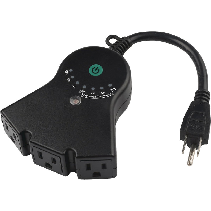 15A 125V 1875W Black Outdoor Timer