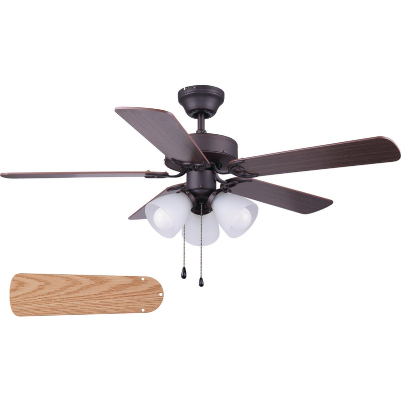 Home Impressions Studio 42 In. Oil Rubbed Bronze Ceiling Fan with Light Kit