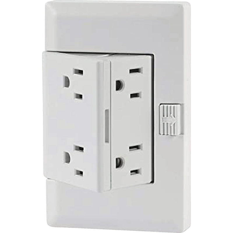 theOUTlet 15A White Residential Tamper Resistant Permanent Outlet Extender