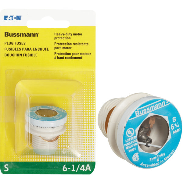 Bussmann 6-1/4A BP/S Time-Delay Plug Fuse