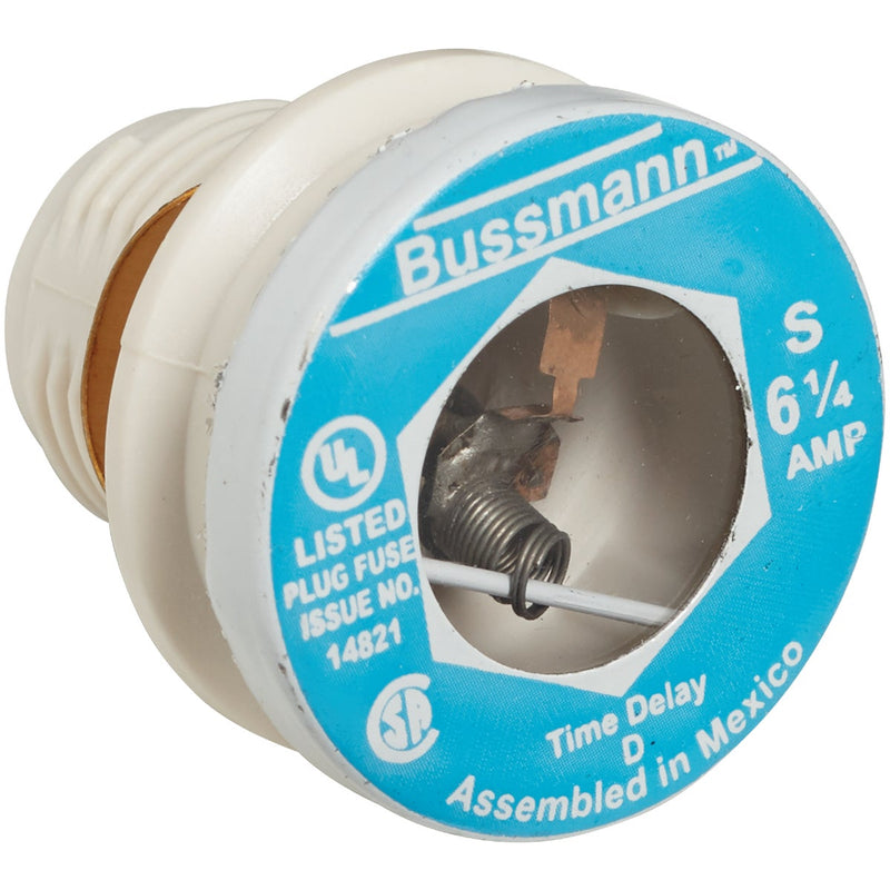 Bussmann 6-1/4A BP/S Time-Delay Plug Fuse