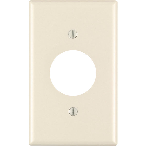 Leviton 1-Gang Smooth Plastic Single Outlet Wall Plate, Light Almond