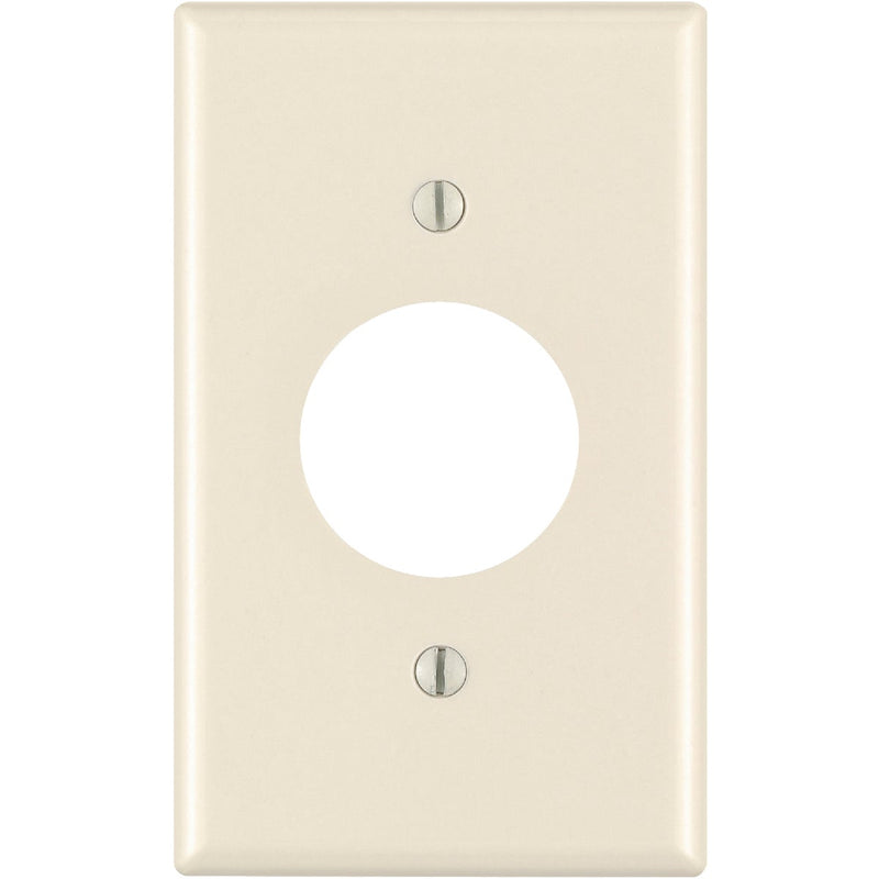 Leviton 1-Gang Smooth Plastic Single Outlet Wall Plate, Light Almond