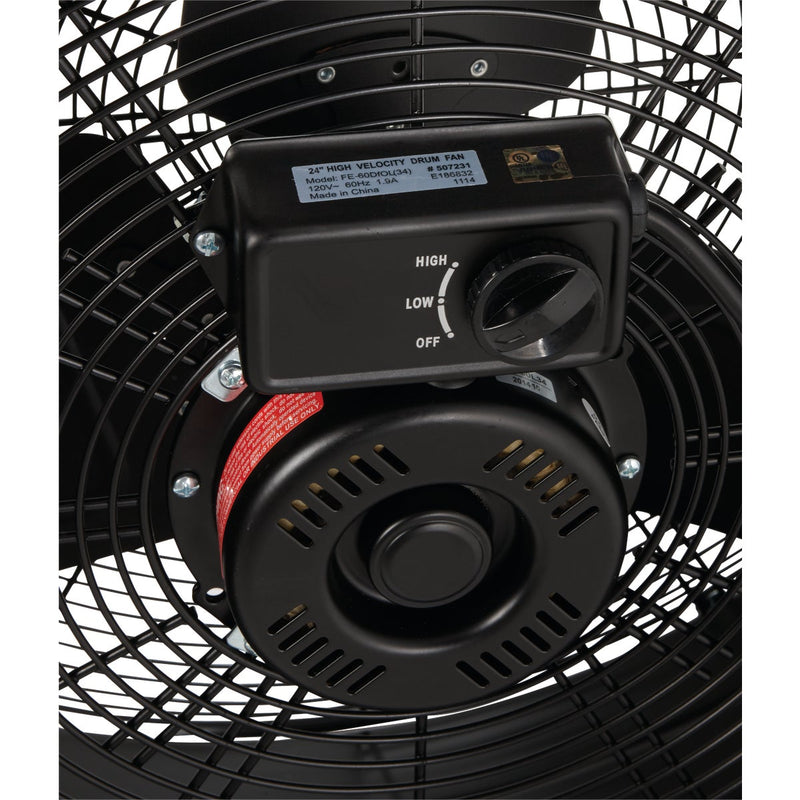 24 In. 2-Speed Direct Drive Drum Fan