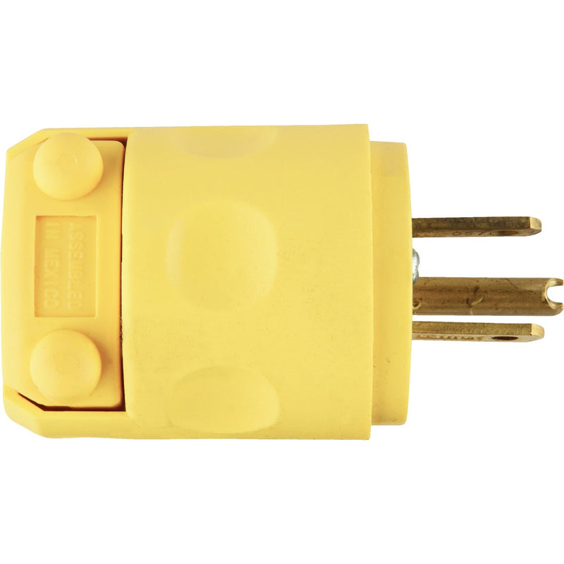 Leviton 15A 125V 3-Wire 2-Pole Residential Grade Cord Plug, Yellow