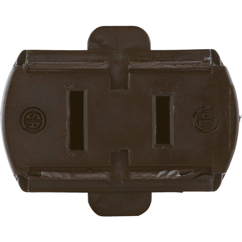 Leviton 15A 125V 2-Wire 2-Pole Hinged Cord Connector, Brown