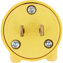 Leviton 15A 125V 2-Wire 2-Pole Residential Grade Cord Plug, Yellow
