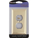 Amerelle 1-Gang Stamped Steel Outlet Wall Plate, Polished Brass
